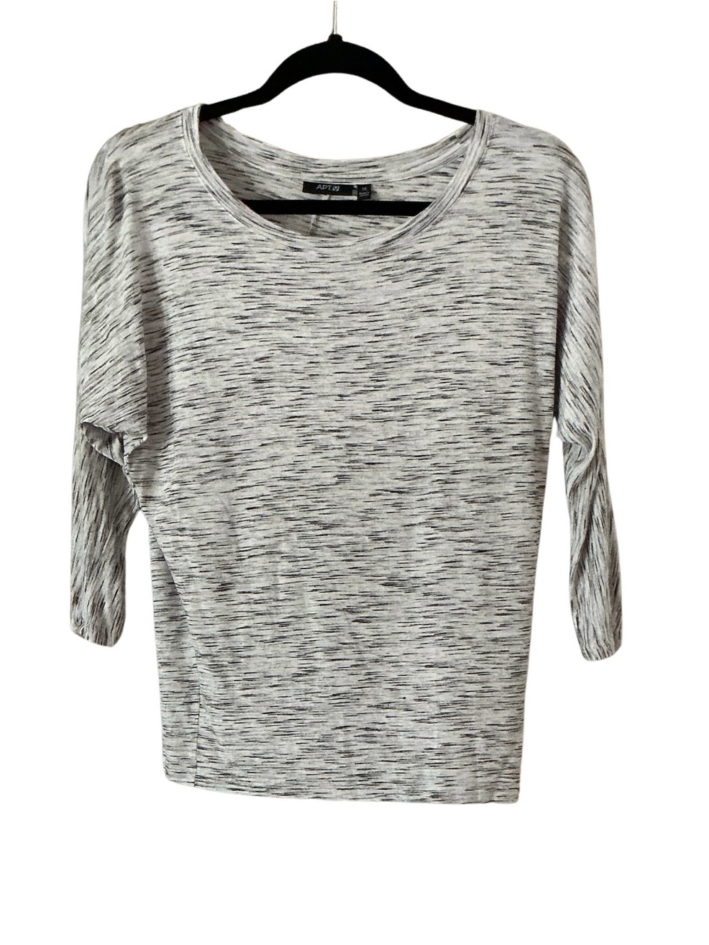 Apt. 9 Heathered Light Gray 3/4 Sleeve Top